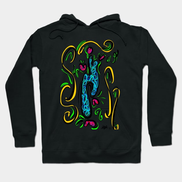 Funky Lady Abstract Hoodie by alolxis